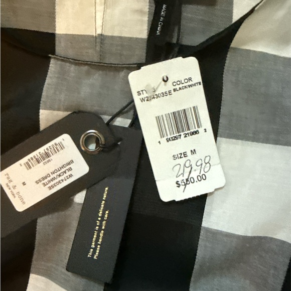 NWT Rag & Bone Brighton Plaid cotton sleeveless Dress - Picture 8 of 16